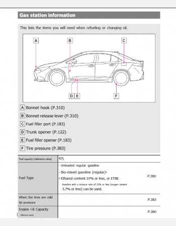 toyota corolla 2024- 2025 owners manual in english
